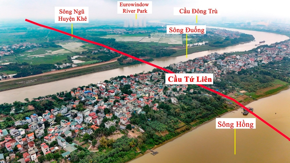 “Siêu cầu” Tứ Liên 20.000 tỷ đồng chưa khởi công, giá bất động sản xung quanh đã ở mức cao, nhiều lô đất rao bán 