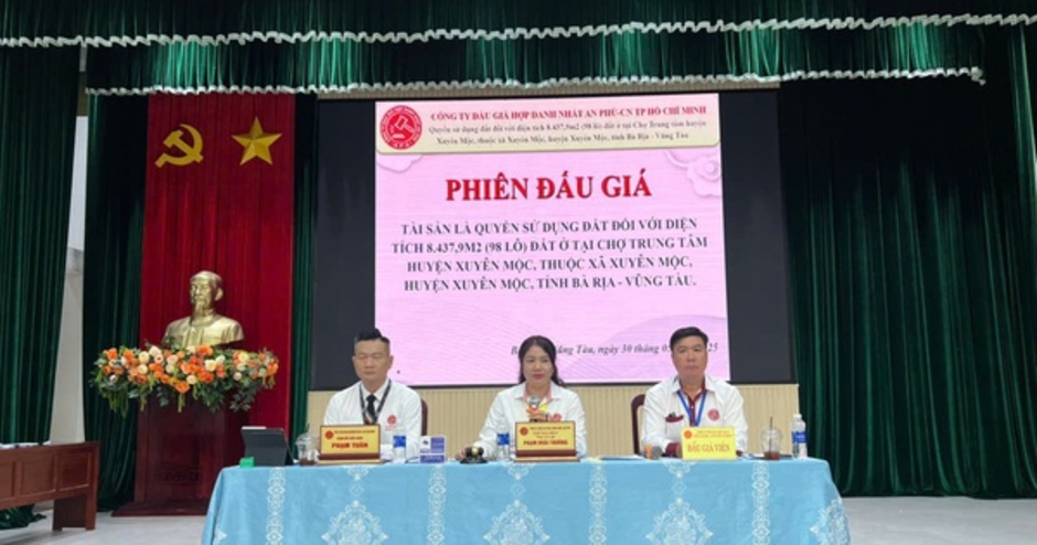 Bà Rịa - Vũng Tàu: Đấu giá thành công 57 lô đất