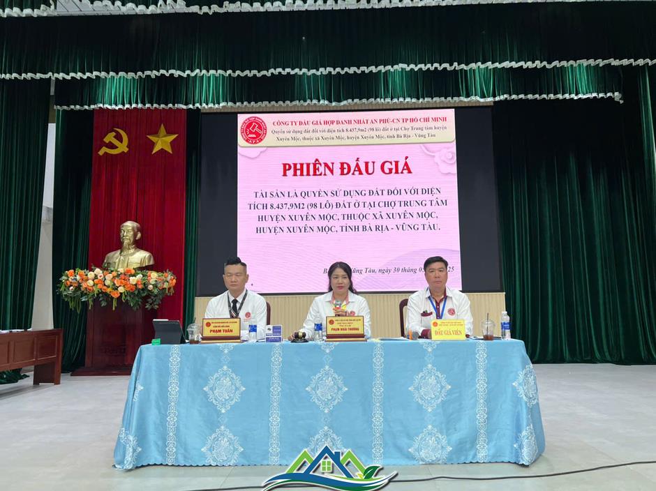 Bà Rịa - Vũng Tàu: Đấu giá thành công 57 lô đất Bà Rịa - Vũng Tàu: Đấu giá thành công 57 lô đất