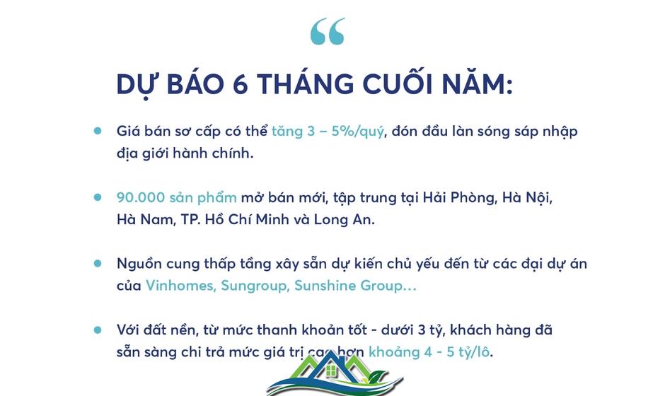 BHS R&D: Chung cư giao dịch sôi động nửa đầu 2025, đất nền tỉnh lẻ lên ngôi cuối năm BHS R&D: Chung cư giao dịch sôi động nửa đầu 2025, đất nền tỉnh lẻ lên ngôi cuối năm