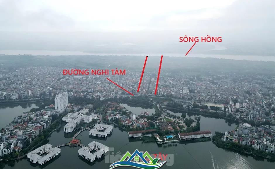 Cận cảnh vị trí được đề xuất làm đường hầm qua Hồ Tây Cận cảnh vị trí được đề xuất làm đường hầm qua Hồ Tây