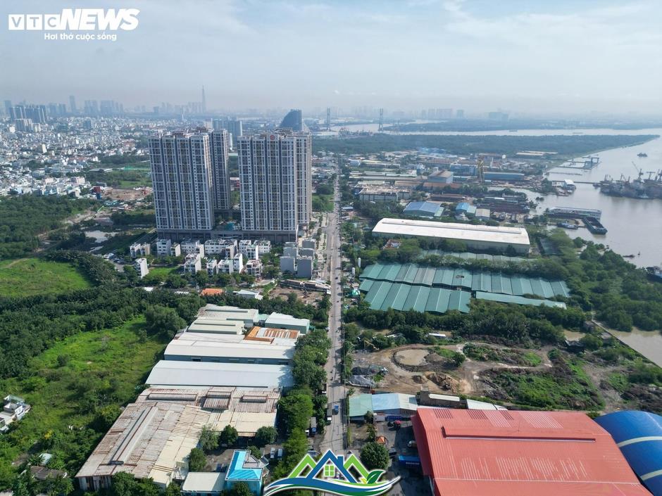 Cận cảnh vị trí xây đường trên cao, nối khu Nam Sài Gòn - sân bay Long Thành Cận cảnh vị trí xây đường trên cao, nối khu Nam Sài Gòn - sân bay Long Thành