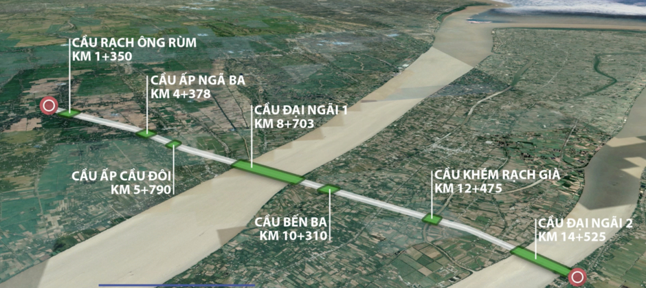 Cầu có trụ tháp cao bằng toà nhà 35 tầng, nhịp chính dài thứ 2 Việt Nam, sẽ rút ngắn 80 km đường từ Cà Mau tới TP.HCM Cầu có trụ tháp cao bằng toà nhà 35 tầng, nhịp chính dài thứ 2 Việt Nam, sẽ rút ngắn 80 km đường từ Cà Mau tới TP.HCM