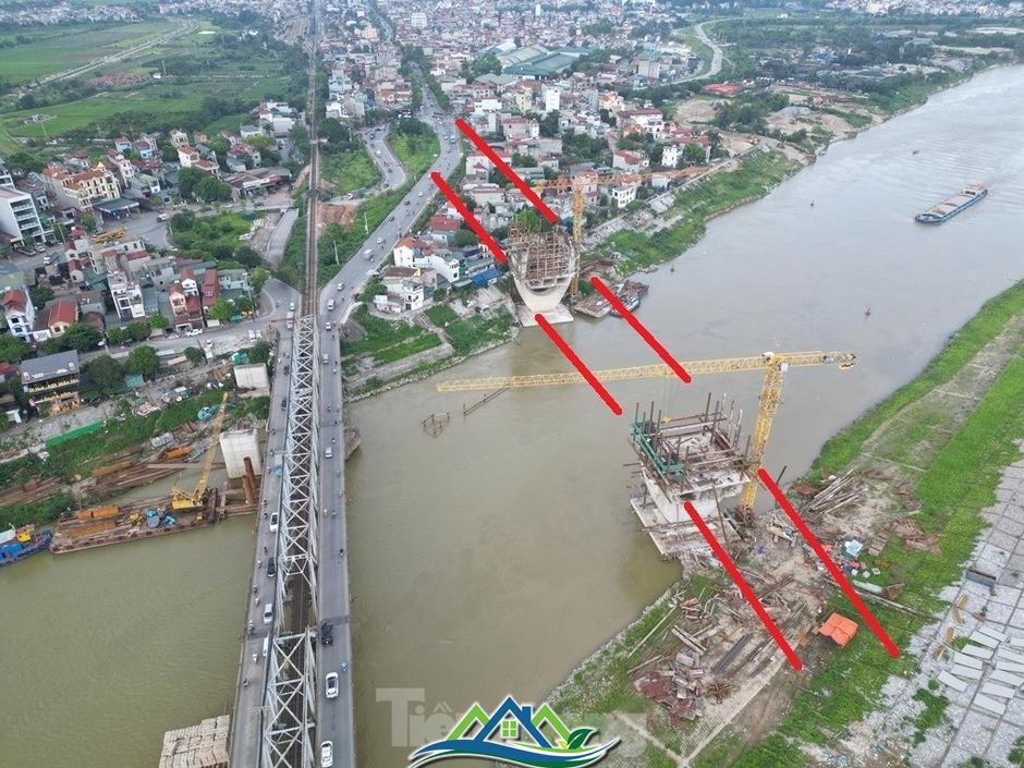 Cầu Đuống mới vẫn chơi vơi hai trụ cầu, chưa thể làm đường kết nối Cầu Đuống mới vẫn chơi vơi hai trụ cầu, chưa thể làm đường kết nối