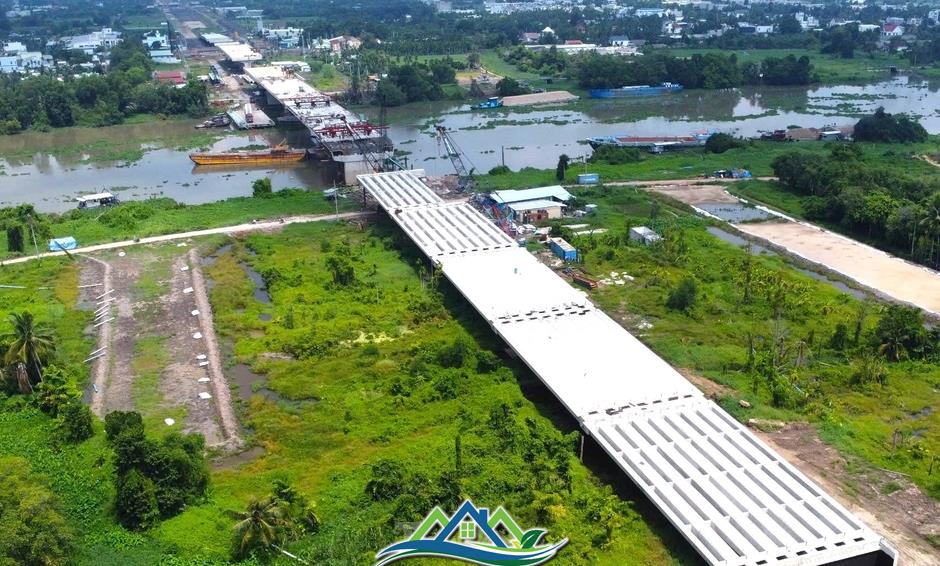Cầu vượt sông Sài Gòn trên đường Vành đai 3 trước ngày hợp long Cầu vượt sông Sài Gòn trên đường Vành đai 3 trước ngày hợp long
