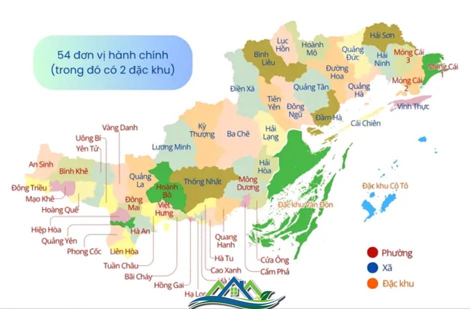 Chi tiết 54 đơn vị hành chính mới sau sáp nhập của Quảng Ninh Chi tiết 54 đơn vị hành chính mới sau sáp nhập của Quảng Ninh
