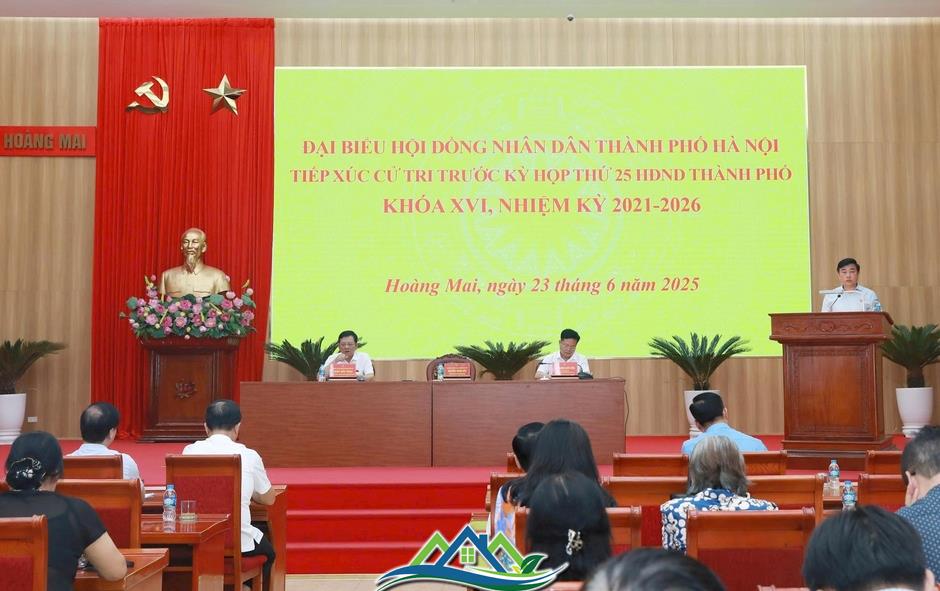 Cử tri Hoàng Mai kiến nghị giải quyết vướng mắc về giải phóng mặt bằng Cử tri Hoàng Mai kiến nghị giải quyết vướng mắc về giải phóng mặt bằng