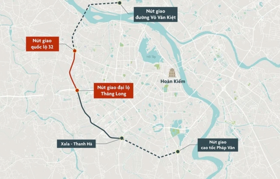 Đường vành đai dài 43 km có hàng loạt diễn biến mới: Sắp khởi công cầu 12.000 tỷ, hoàn thiện đoạn 8 làn xe
