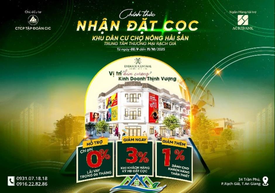 Everich Central – Tâm điểm giao thương mới giữa trung tâm phường Rạch Giá Everich Central – Tâm điểm giao thương mới giữa trung tâm phường Rạch Giá