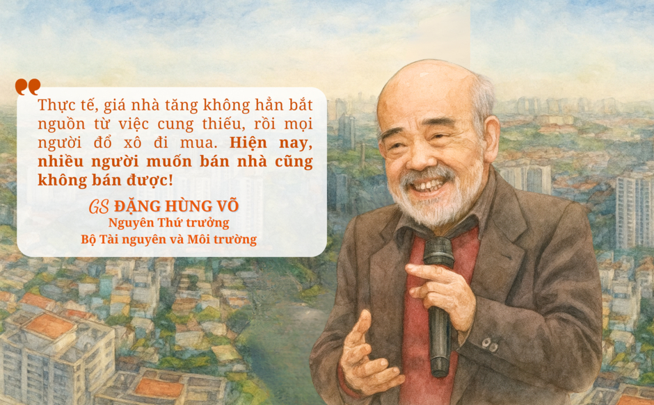GS. Đặng Hùng Võ: Giá nhà tăng chủ yếu là “giá ảo”, nhiều người hiện nay muốn bán nhà cũng không bán được! GS. Đặng Hùng Võ: Giá nhà tăng chủ yếu là “giá ảo”, nhiều người hiện nay muốn bán nhà cũng không bán được!