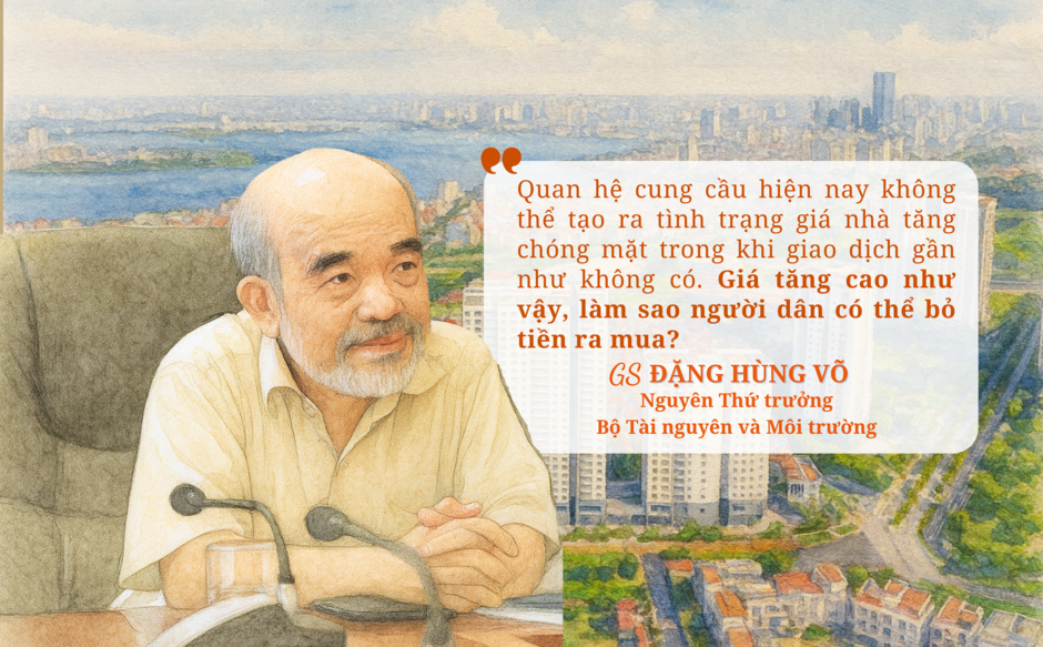 GS. Đặng Hùng Võ: Giá nhà tăng chủ yếu là “giá ảo”, nhiều người hiện nay muốn bán nhà cũng không bán được! GS. Đặng Hùng Võ: Giá nhà tăng chủ yếu là “giá ảo”, nhiều người hiện nay muốn bán nhà cũng không bán được!