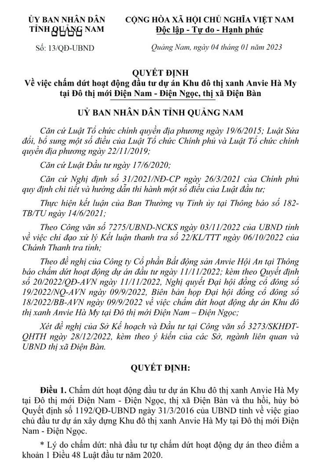 Hy vọng hồi sinh cho dự án “khủng” đã bị khai tử tại Quảng Nam vừa hé, Đầu tư I.P.A quyết tăng vốn lên quá bán tại Anvie Hội An Hy vọng hồi sinh cho dự án “khủng” đã bị khai tử tại Quảng Nam vừa hé, Đầu tư I.P.A quyết tăng vốn lên quá bán tại Anvie Hội An