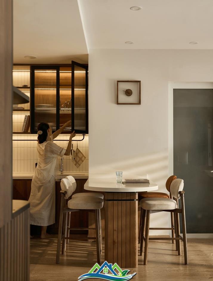 Không gian ấm cúng mộc mạc của căn hộ 62m2 hai phòng ngủ