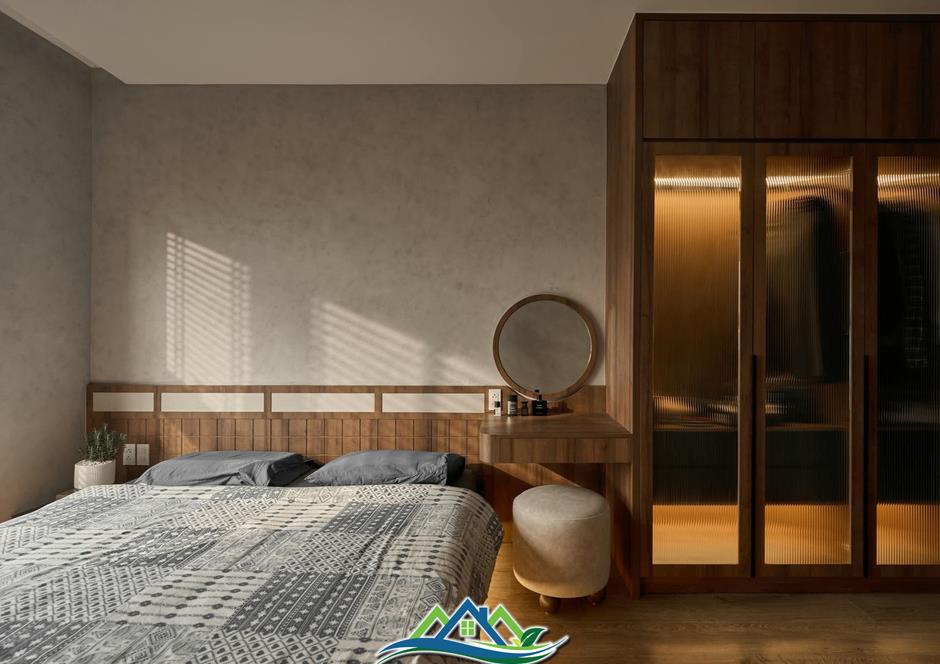 Không gian ấm cúng mộc mạc của căn hộ 62m2 hai phòng ngủ