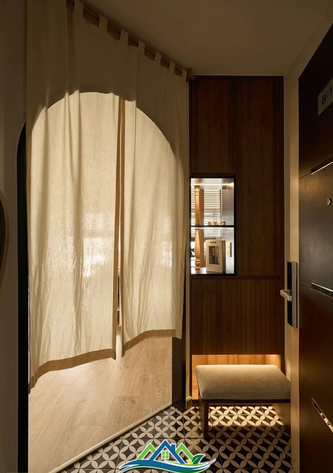 Không gian ấm cúng mộc mạc của căn hộ 62m2 hai phòng ngủ