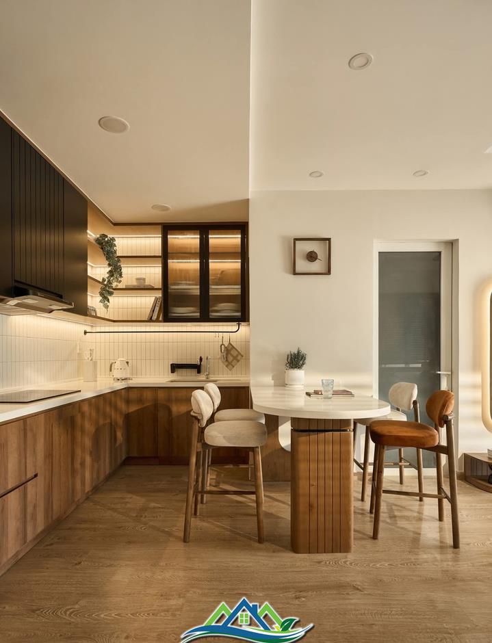 Không gian ấm cúng mộc mạc của căn hộ 62m2 hai phòng ngủ