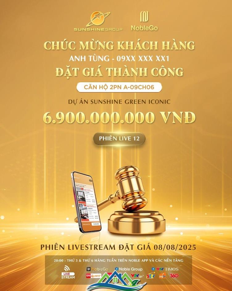 Livestream Sunshine Group: Căn hộ cao cấp chốt giá rẻ hơn 1,5 tỷ, khán giả trúng 200 triệu Livestream Sunshine Group: Căn hộ cao cấp chốt giá rẻ hơn 1,5 tỷ, khán giả trúng 200 triệu