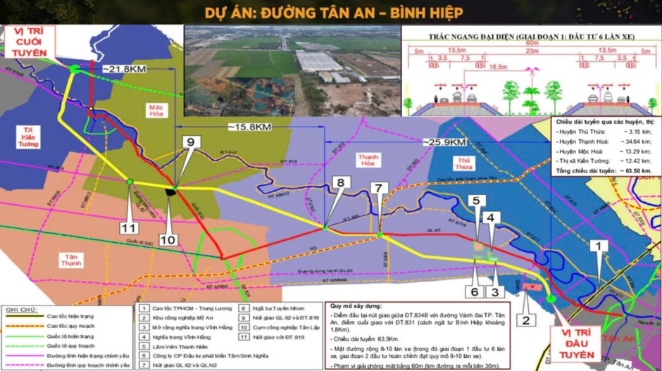Long An đón tin vui: Chuẩn bị có thêm tuyến đường hơn 8.000 tỷ, rộng 10 làn xe, kết nối hàng loạt huyện và thị xã Long An đón tin vui: Chuẩn bị có thêm tuyến đường hơn 8.000 tỷ, rộng 10 làn xe, kết nối hàng loạt huyện và thị xã