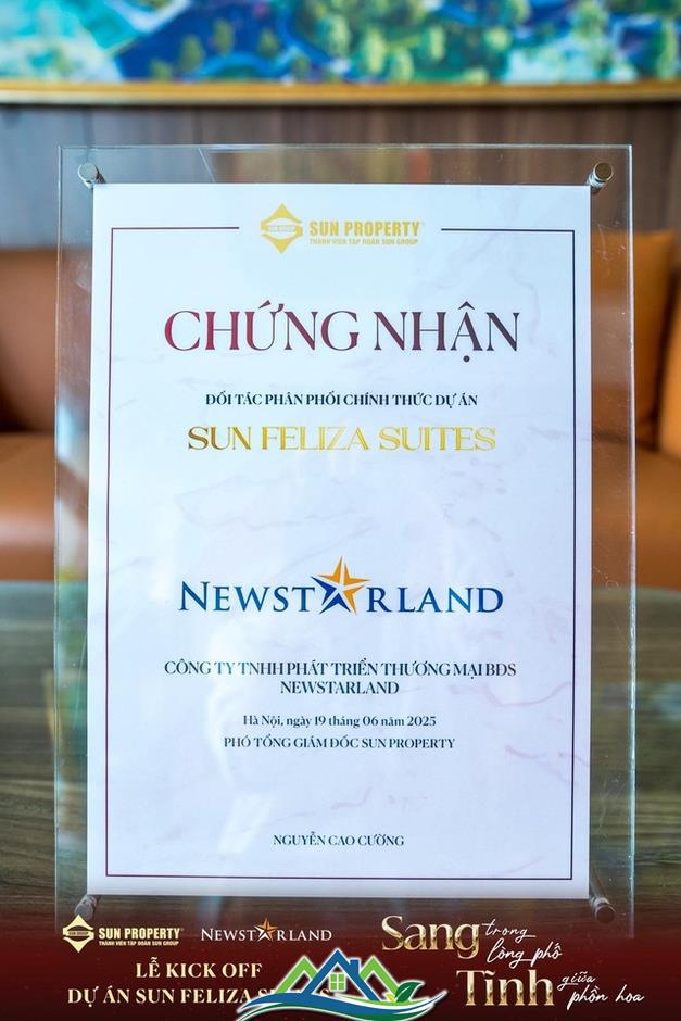 NewstarLand - Đại lý F1 chiến lược phân phối dự án Sun Feliza Suites NewstarLand - Đại lý F1 chiến lược phân phối dự án Sun Feliza Suites