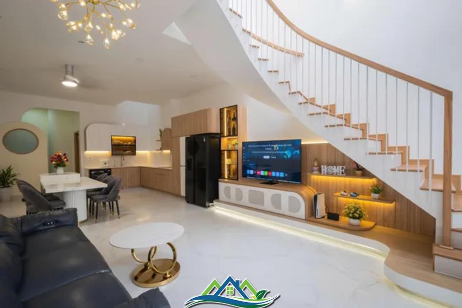Nhà phố 2 tầng nổi bật lấy cảm hứng từ 'búp măng non' Nhà phố 2 tầng nổi bật lấy cảm hứng từ 'búp măng non'