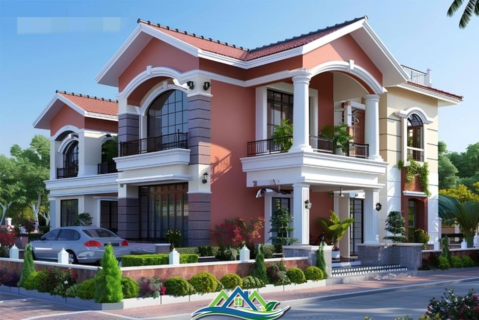 Những mẫu nhà 2 tầng chữ L hiện đại, sang trọng 2025