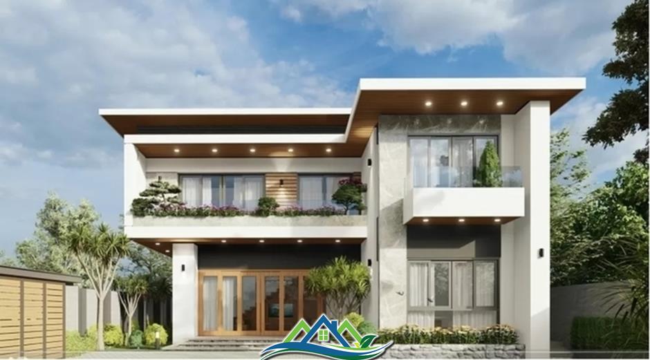 Những mẫu nhà 2 tầng chữ L hiện đại, sang trọng 2025