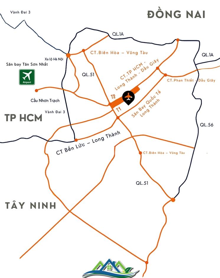 Những tuyến đường kết nối TP HCM và các tỉnh lân cận với sân bay Long Thành
