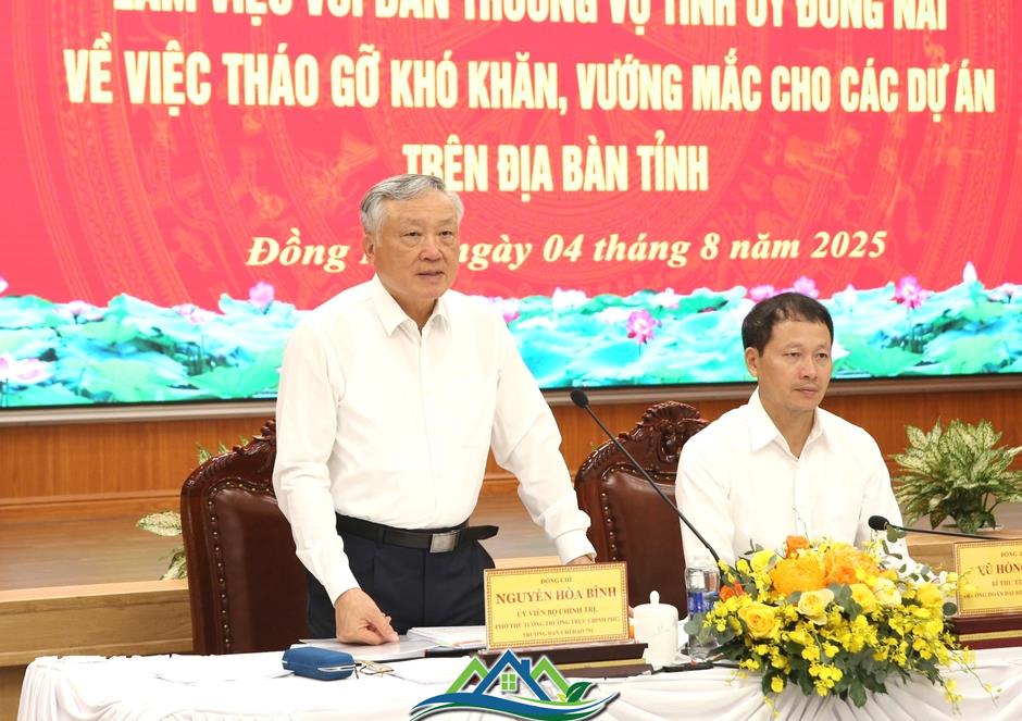 Phó Thủ tướng Thường trực làm việc với tỉnh Đồng Nai, tháo gỡ khó khăn, vướng mắc cho các dự án