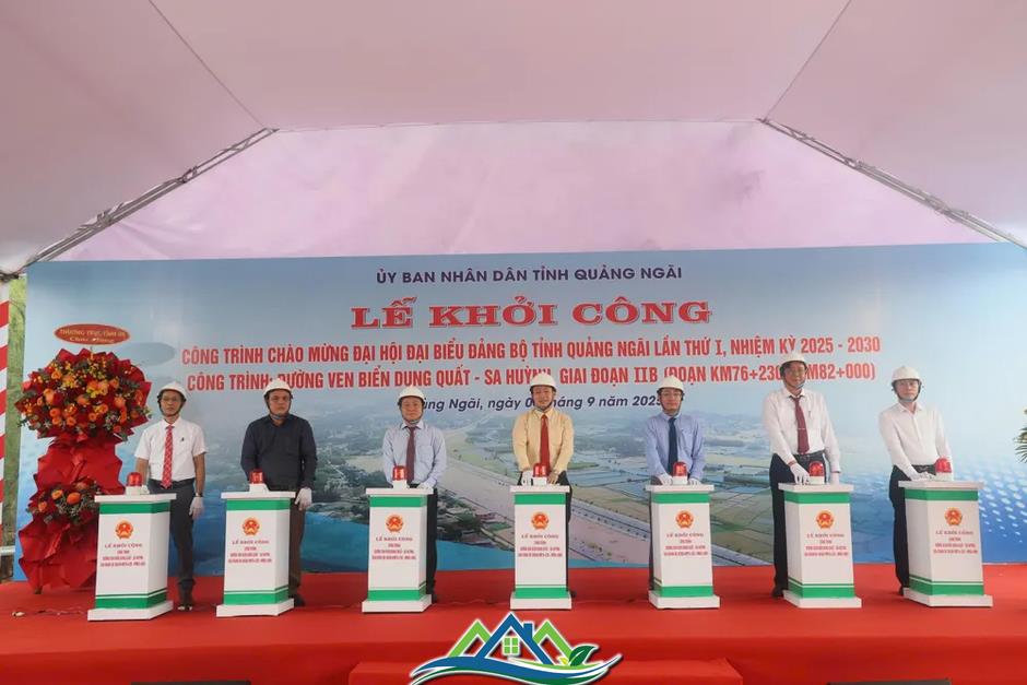 Quảng Ngãi: Khởi công Dự án đường ven biển Dung Quất - Sa Huỳnh Quảng Ngãi: Khởi công Dự án đường ven biển Dung Quất - Sa Huỳnh