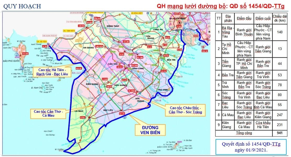 Sẽ có thêm tuyến đường ven biển rộng lên đến 8 làn, kết nối TPHCM với loạt tỉnh Đồng bằng sông Cửu Long