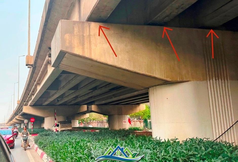Sửa chữa gấp các gối trụ cầu Vành đai 3 trên cao bị xô lệch