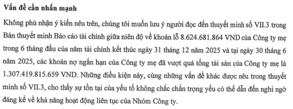 Sunbay Ninh Thuận bị kiểm toán nghi ngờ về khả năng hoạt động liên tục