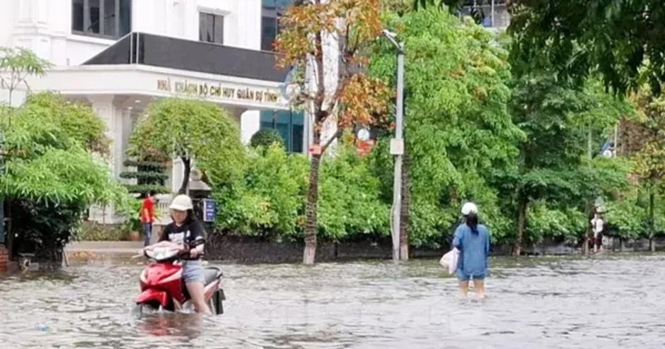 Thành phố Bắc Giang chìm trong 