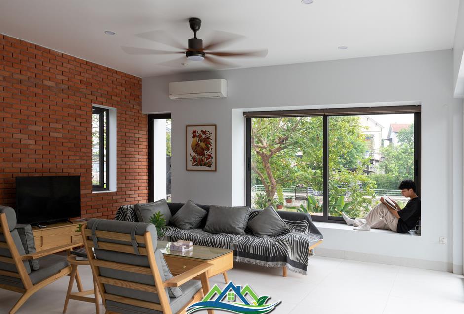 Thiết kế nhà cấp 4 hiện đại vẫn giữ được vườn và ao phía trước Thiết kế nhà cấp 4 hiện đại vẫn giữ được vườn và ao phía trước