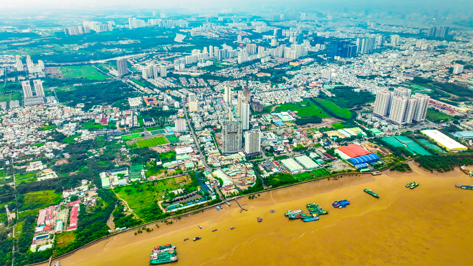 Toàn cảnh khu vực được Masterise đề xuất xây cầu 2 tầng đầu tiên ở TP.HCM, nối khu nhà giàu Phú Mỹ Hưng với sân bay Long Thành Toàn cảnh khu vực được Masterise đề xuất xây cầu 2 tầng đầu tiên ở TP.HCM, nối khu nhà giàu Phú Mỹ Hưng với sân bay Long Thành