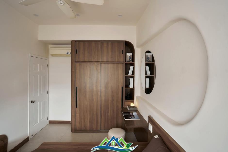 Tối ưu diện tích sử dụng cho căn hộ 64m2 bằng hệ cửa giấu kín