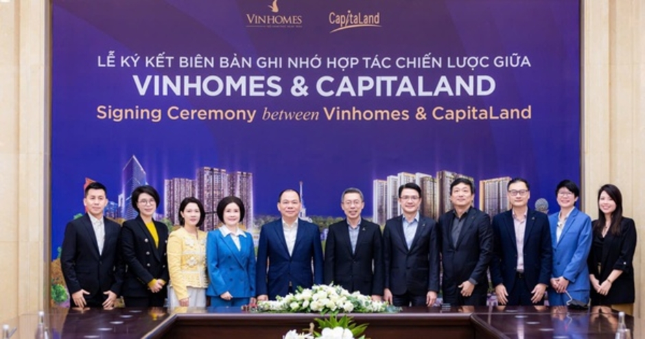 Vinhomes và Capitaland Development hợp tác chiến lược toàn diện trong lĩnh vực bất động sản